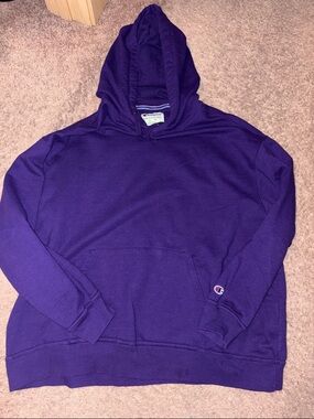 Champion Purple Hooded Pullover Sweatshirt
